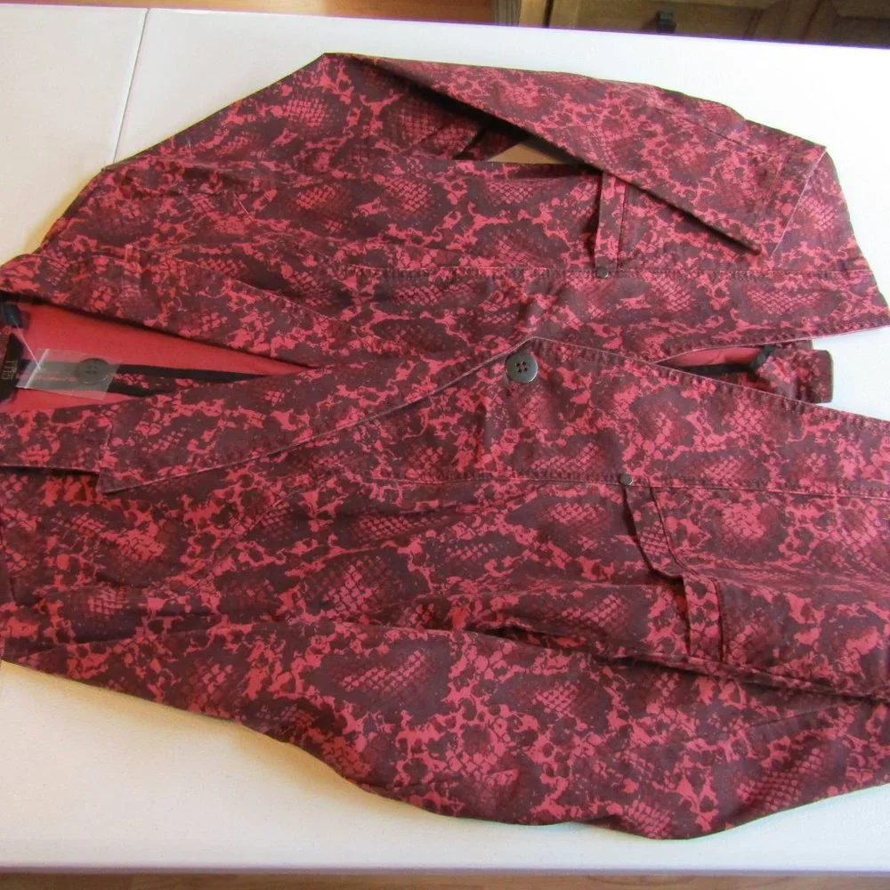 G.I.L.I. Blazer Snakeskin Print Jacket NWOT